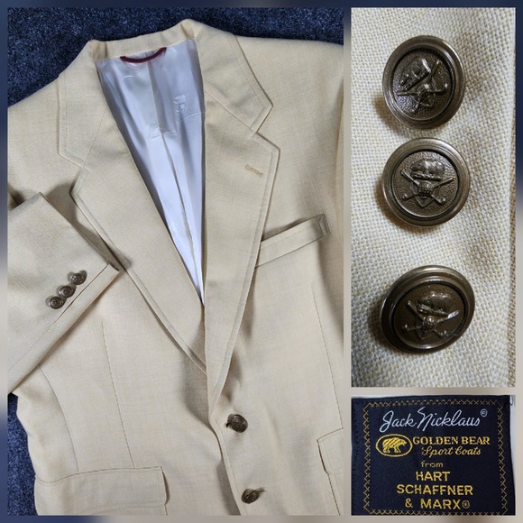 Jack Nicklaus Other - VTG Jack Nicklaus Golden Bear Sport Coat Mens 42R Yellow Blazer Shulman's